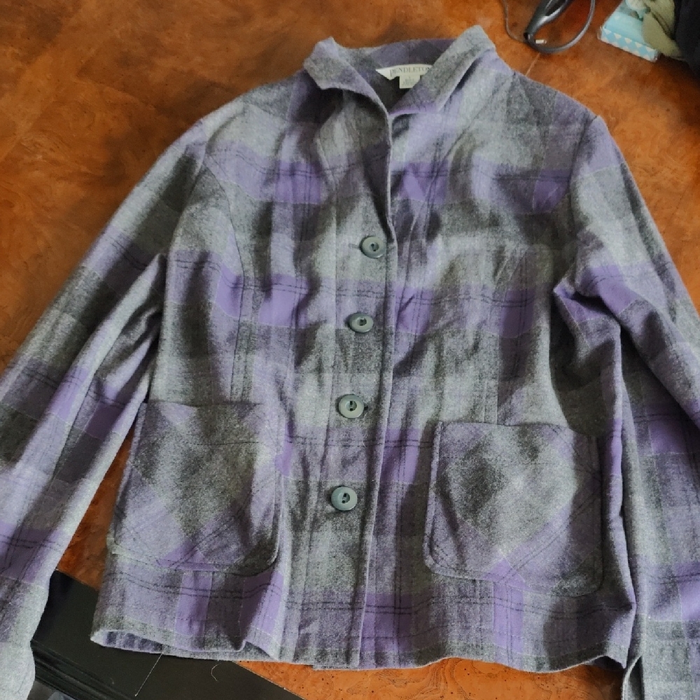 Women's Purple and Gray Jacket